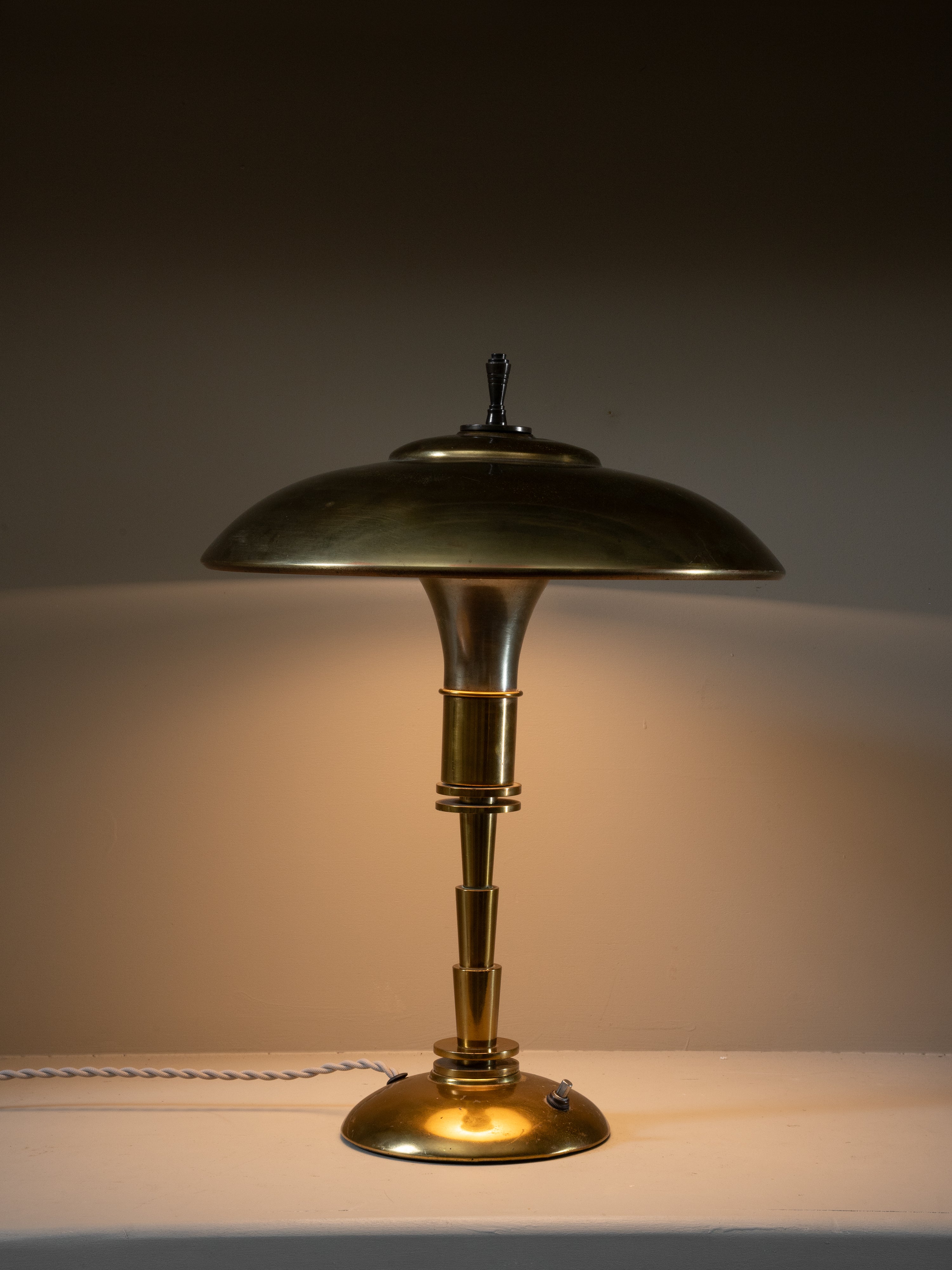 Art Deco Brass Table Lamp