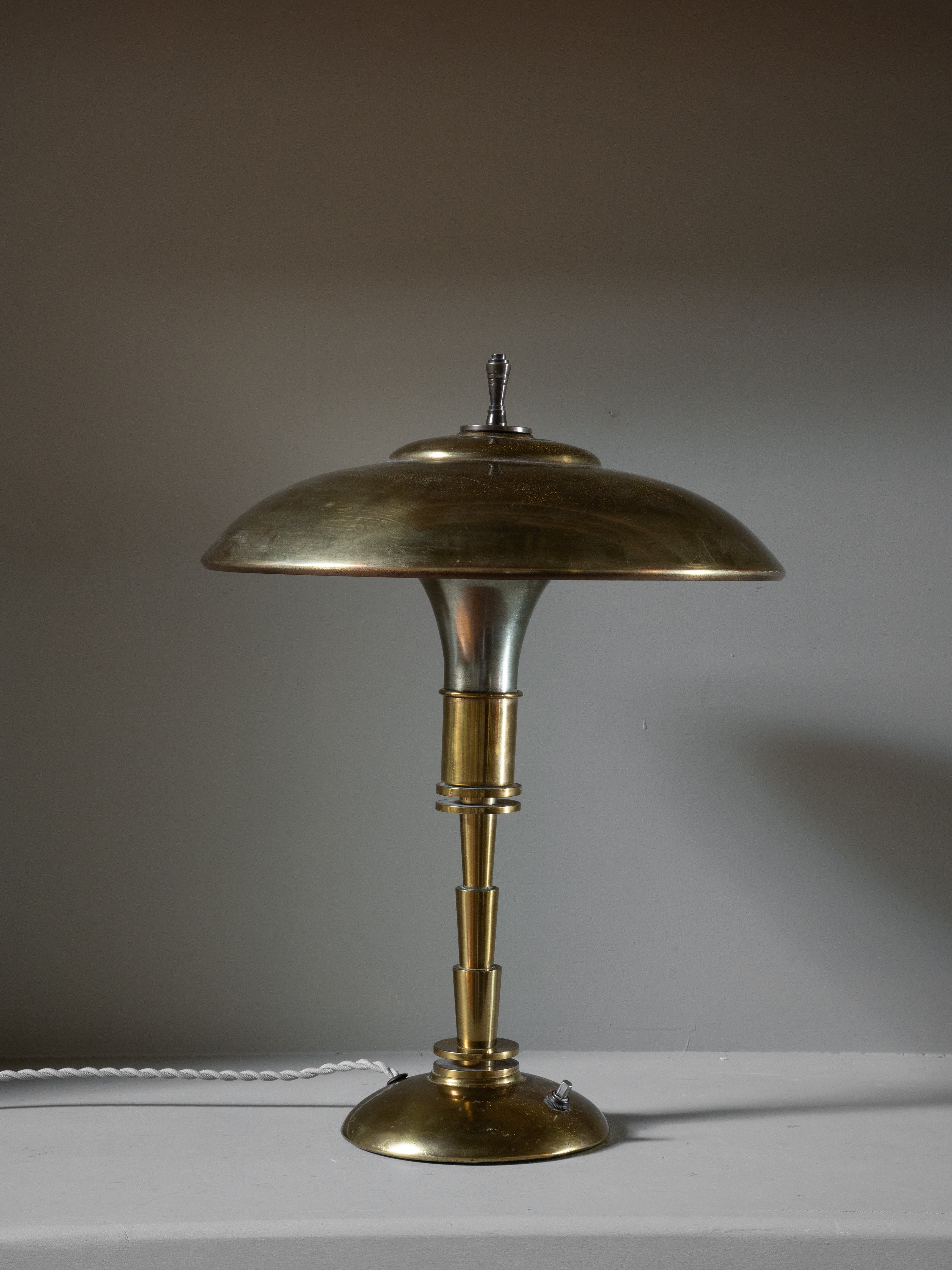 Art Deco Brass Table Lamp