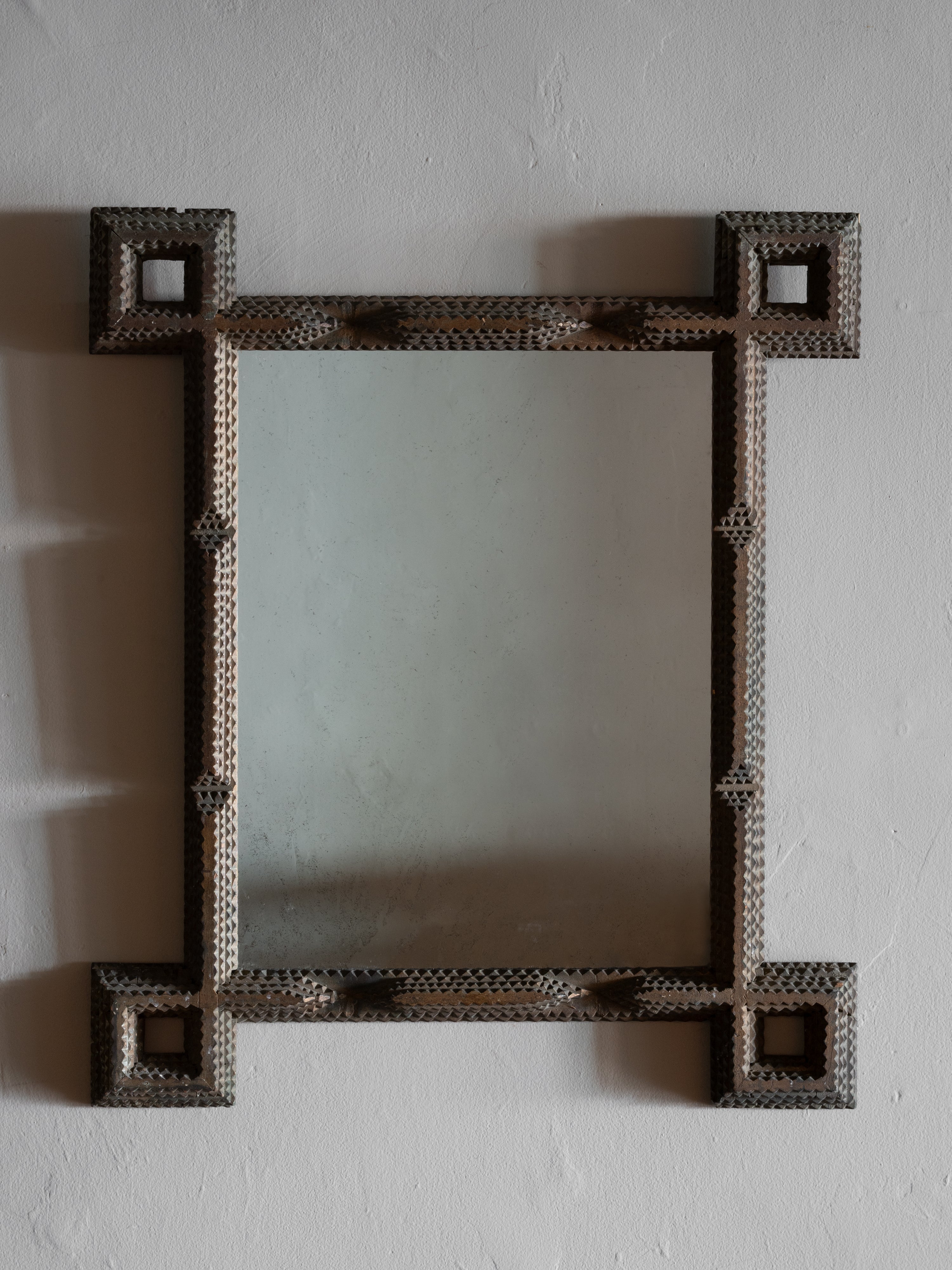 Diamond Tramp Art Mirror
