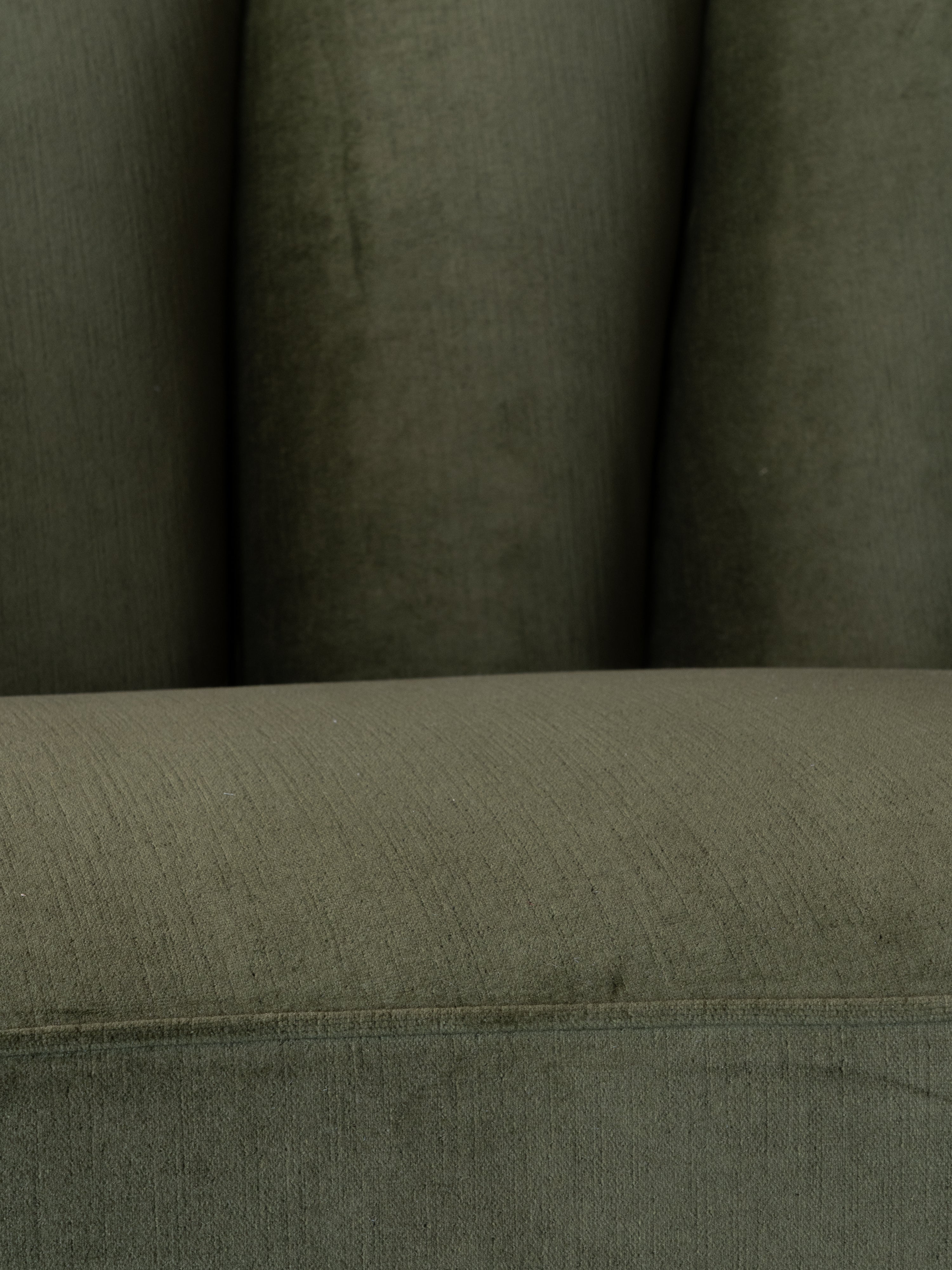 Swedish Sofa in New Green Velvet