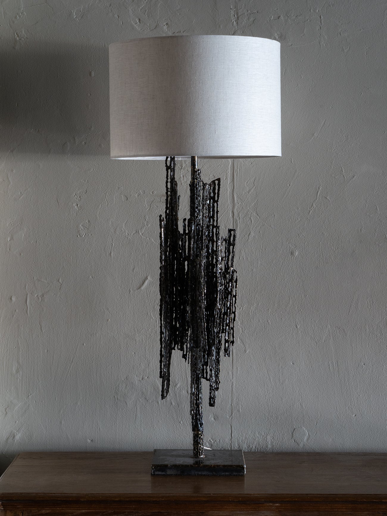 Signed Marcello Fantoni Brutalist Lamp