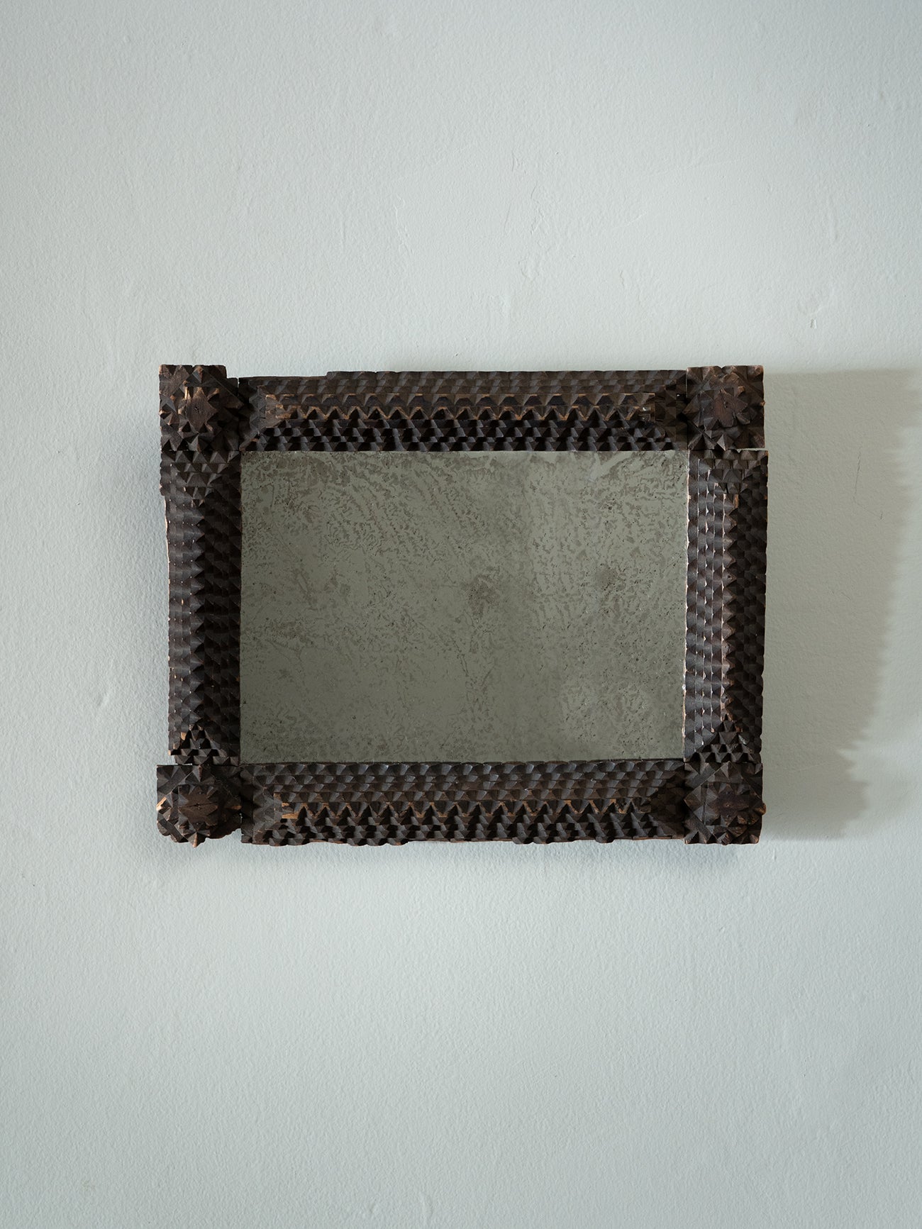 19th C. Tramp Art Mirror