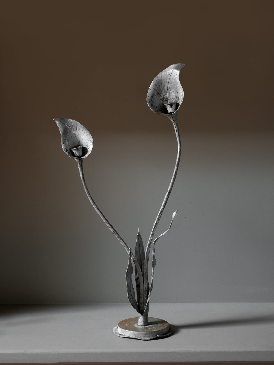 Pewter Calla Lily Candle Holder