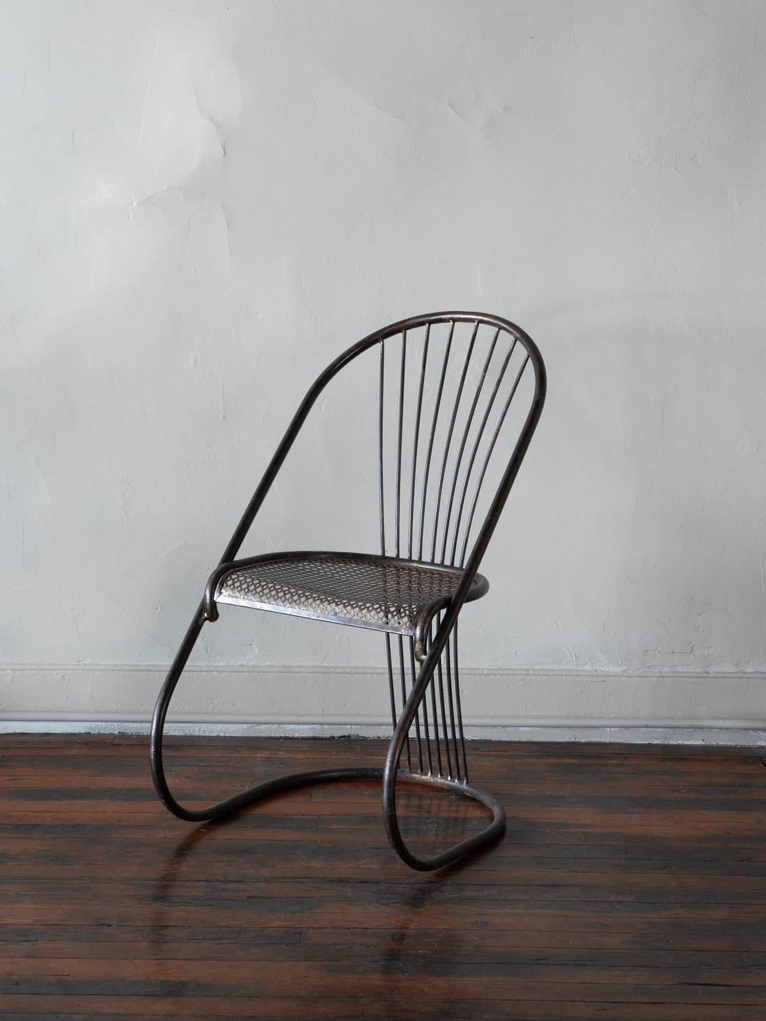 French Sculptural Iron Chair