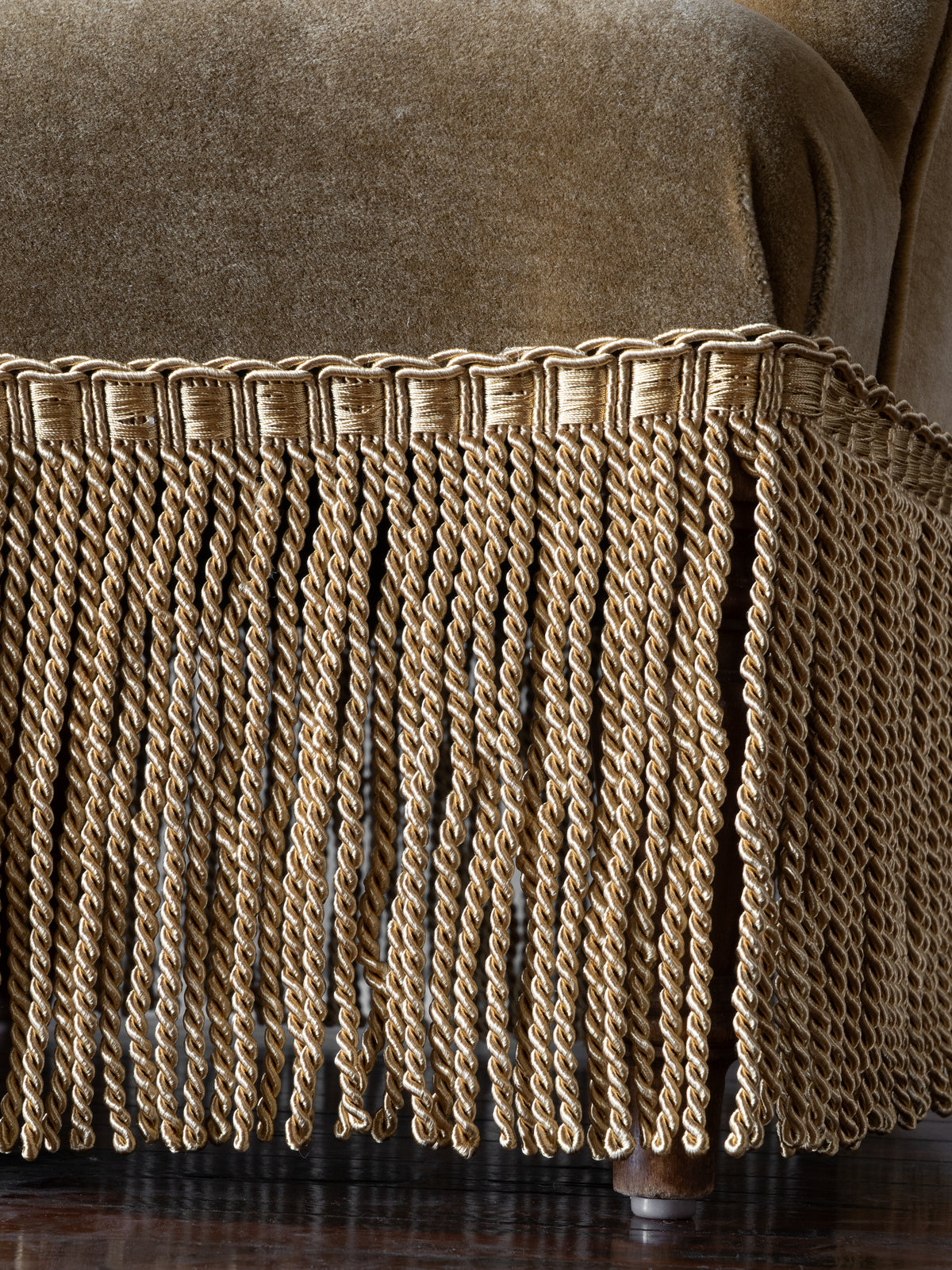 19th C. French Crapaud Chair in Camel Mohair