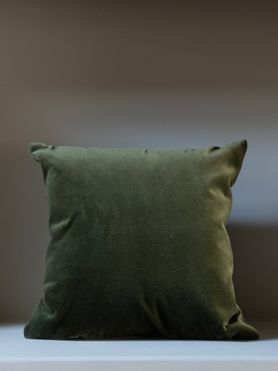 Cotton Velvet Pillow, Moss