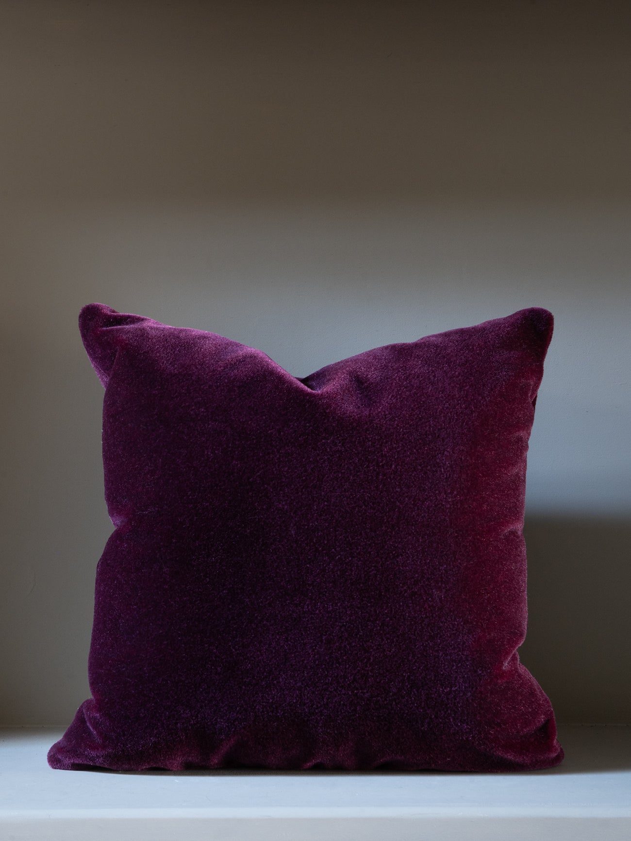 Mohair Pillow, Burgundy