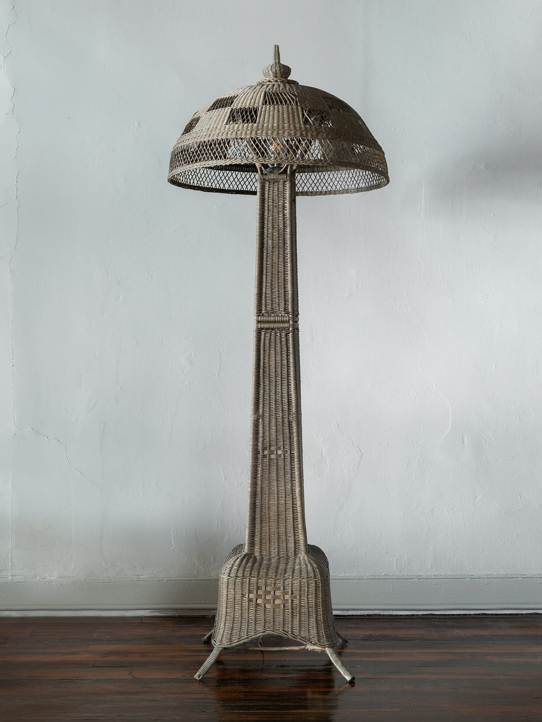 Victorian Wicker Lamp, c. 1890