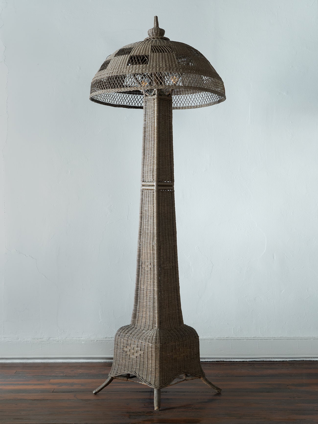 Victorian Wicker Lamp, c. 1890