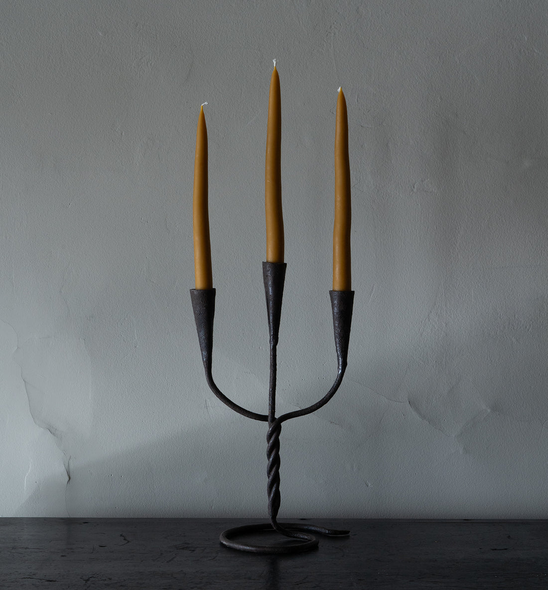 Brutalist Iron Candelabra