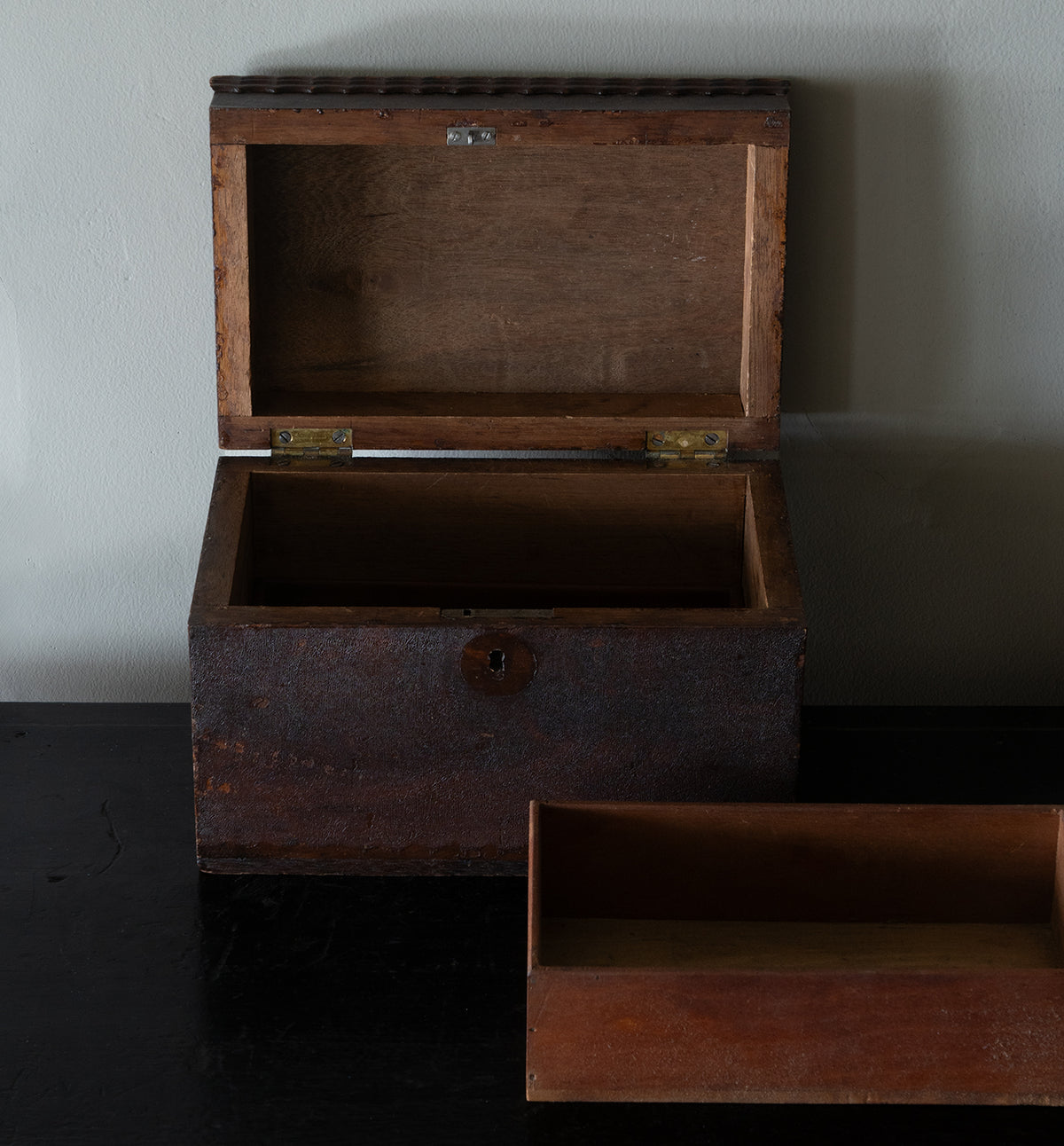 19th c. Grain-Painted Cigar Box