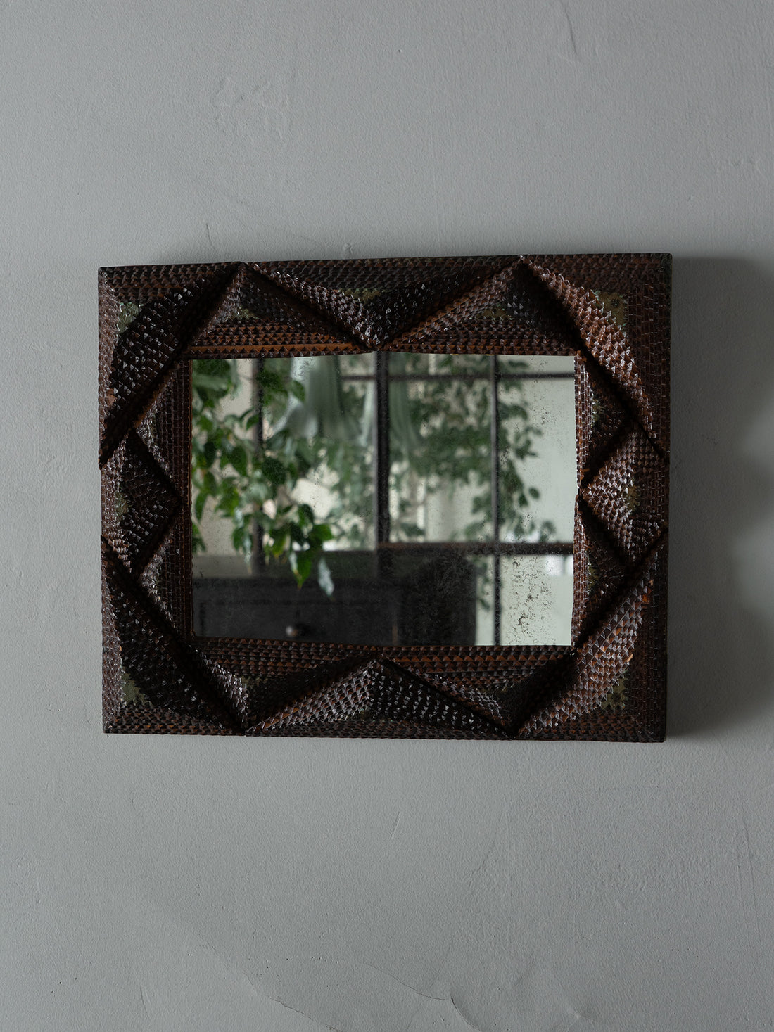 Exceptional Tramp Art Mirror