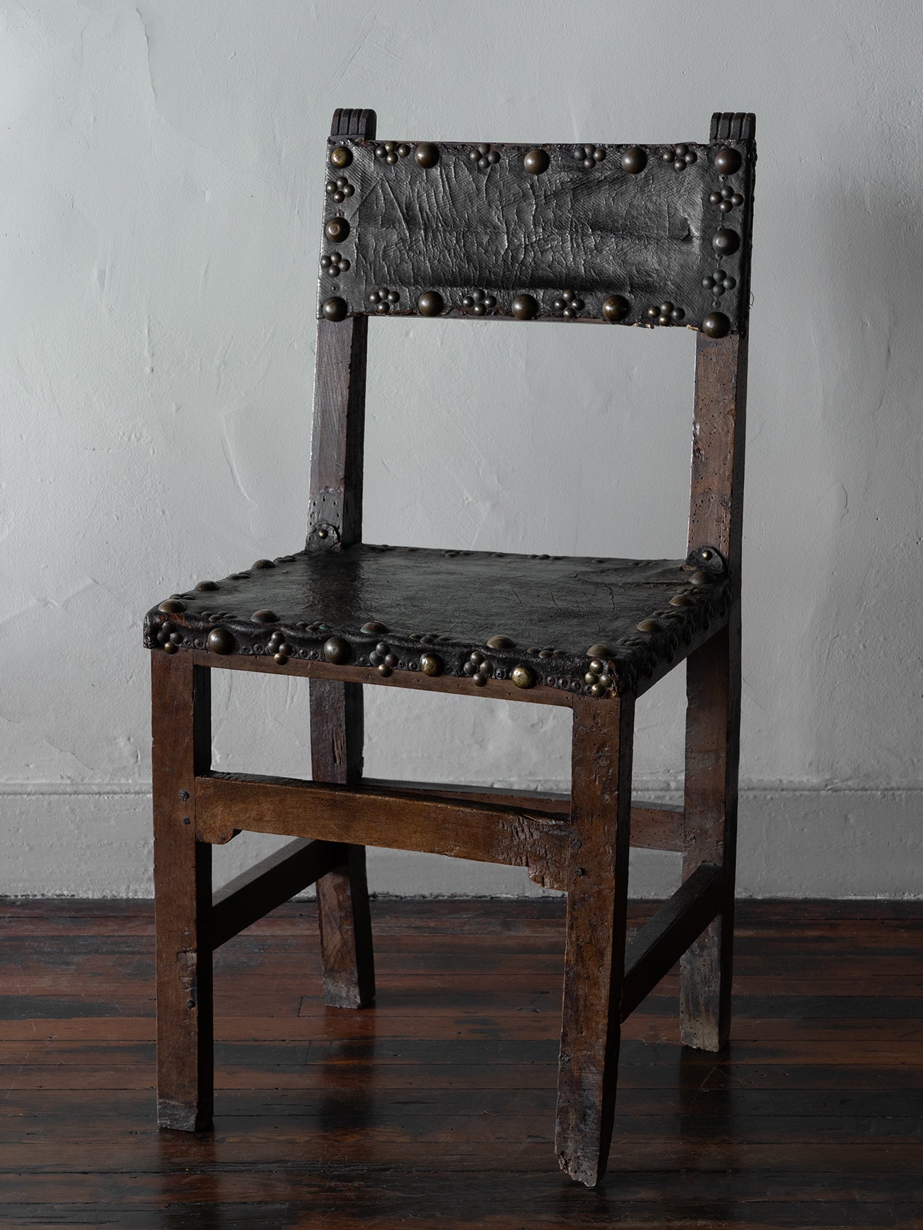 20th C. Leather Hall Chair