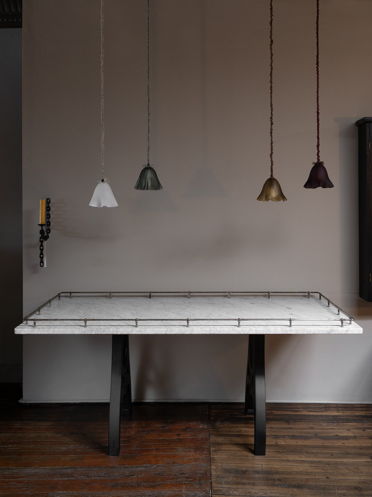 Antique Marble-Top Display Table