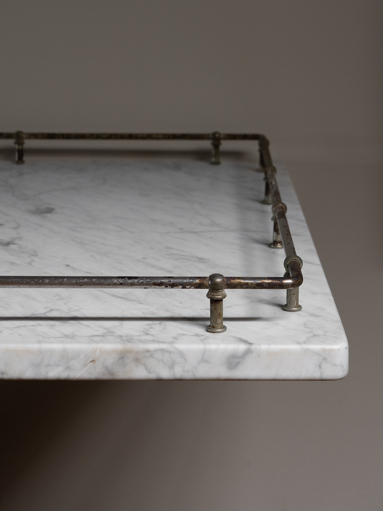 Antique Marble-Top Display Table
