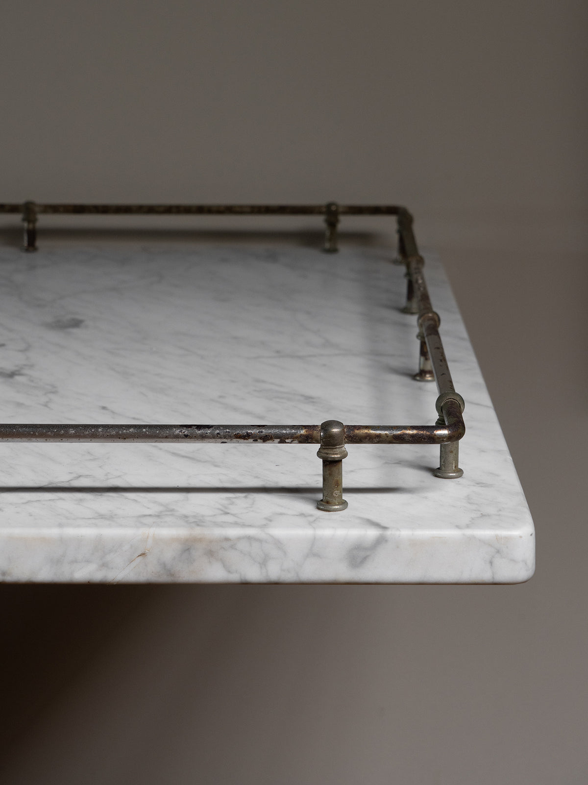 Antique Marble-Top Display Table