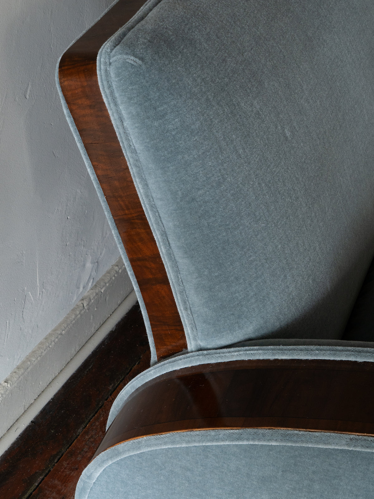 French Deco Loveseat in Mohair, 1930s