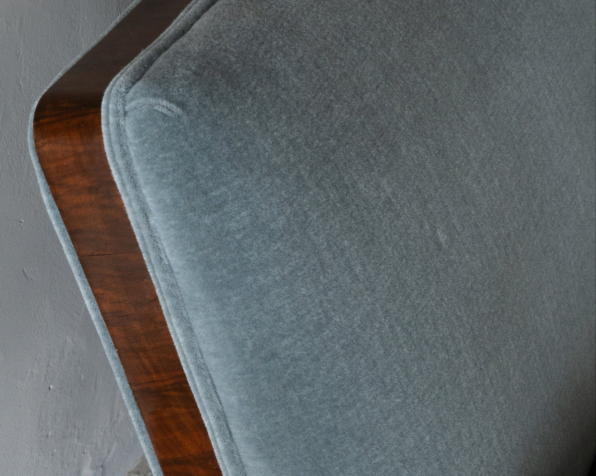French Deco Loveseat in Mohair, 1930s