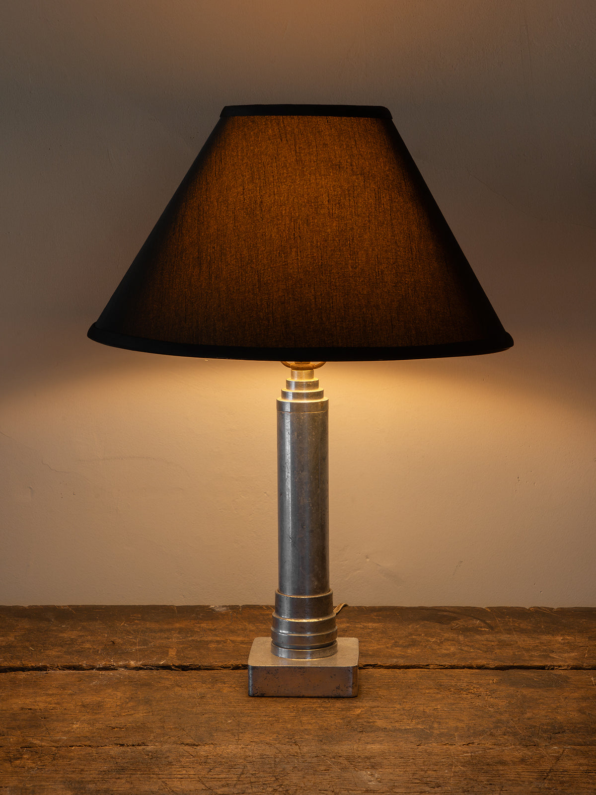 Deco Table Lamps with Black Linen Shade