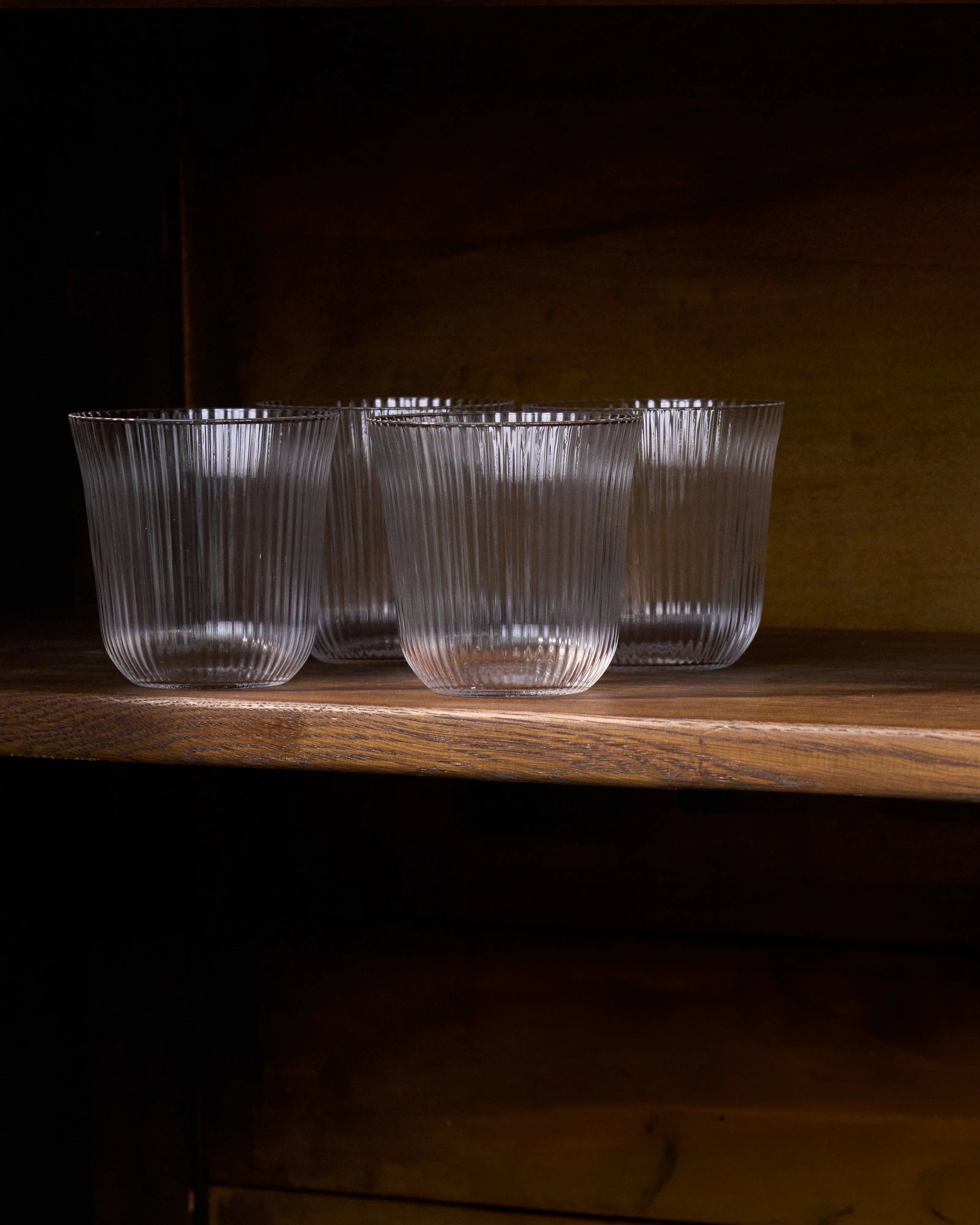 Ribbed Glass Tumbler