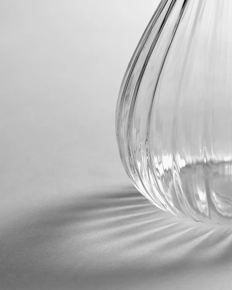 Ribbed Glass Carafe
