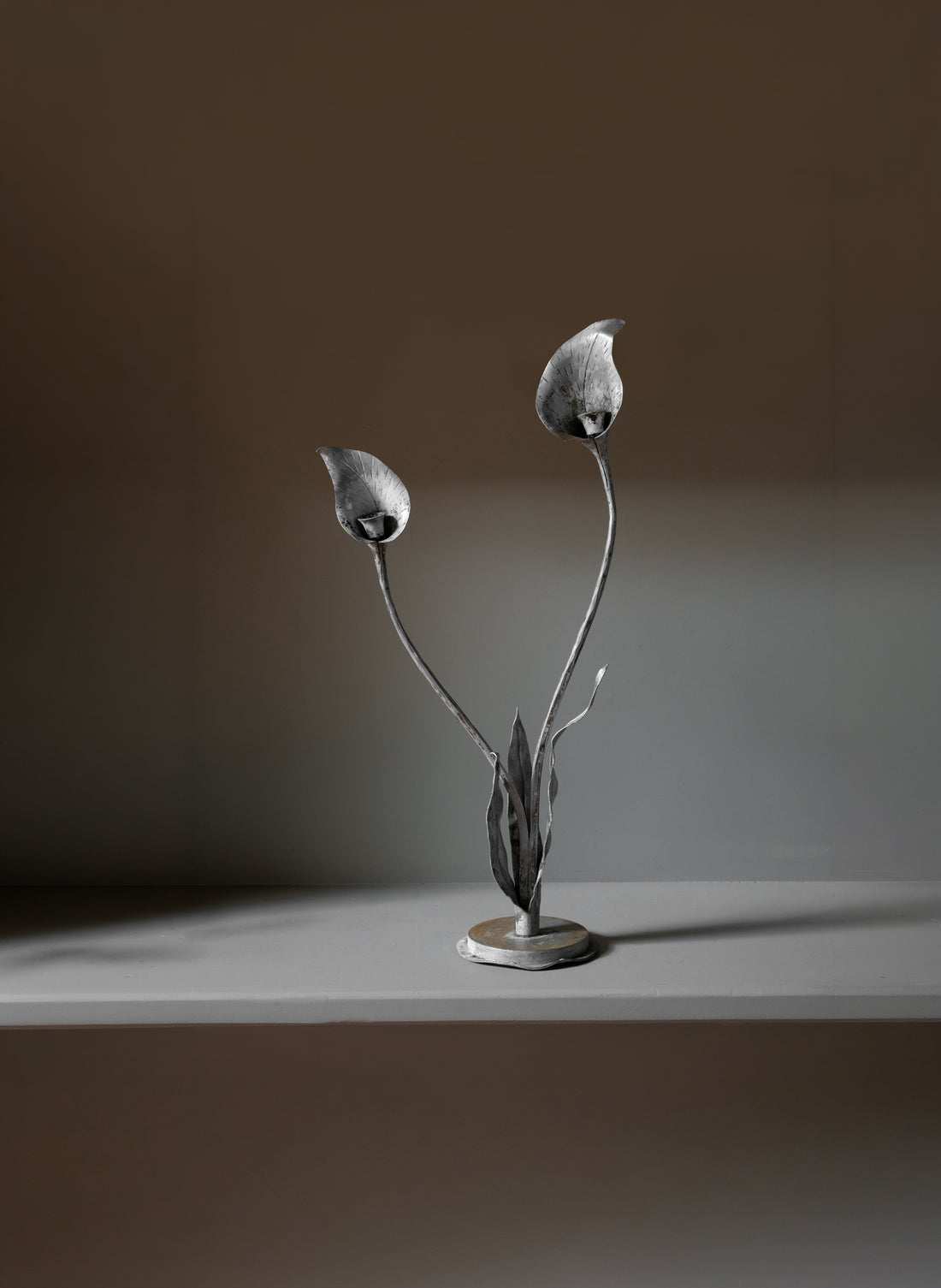 Pewter Calla Lily Candle Holder