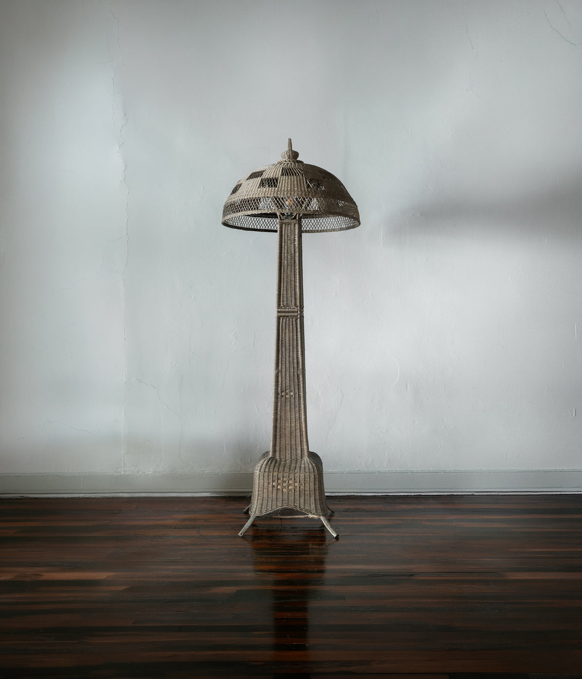 Victorian Wicker Lamp, c. 1890