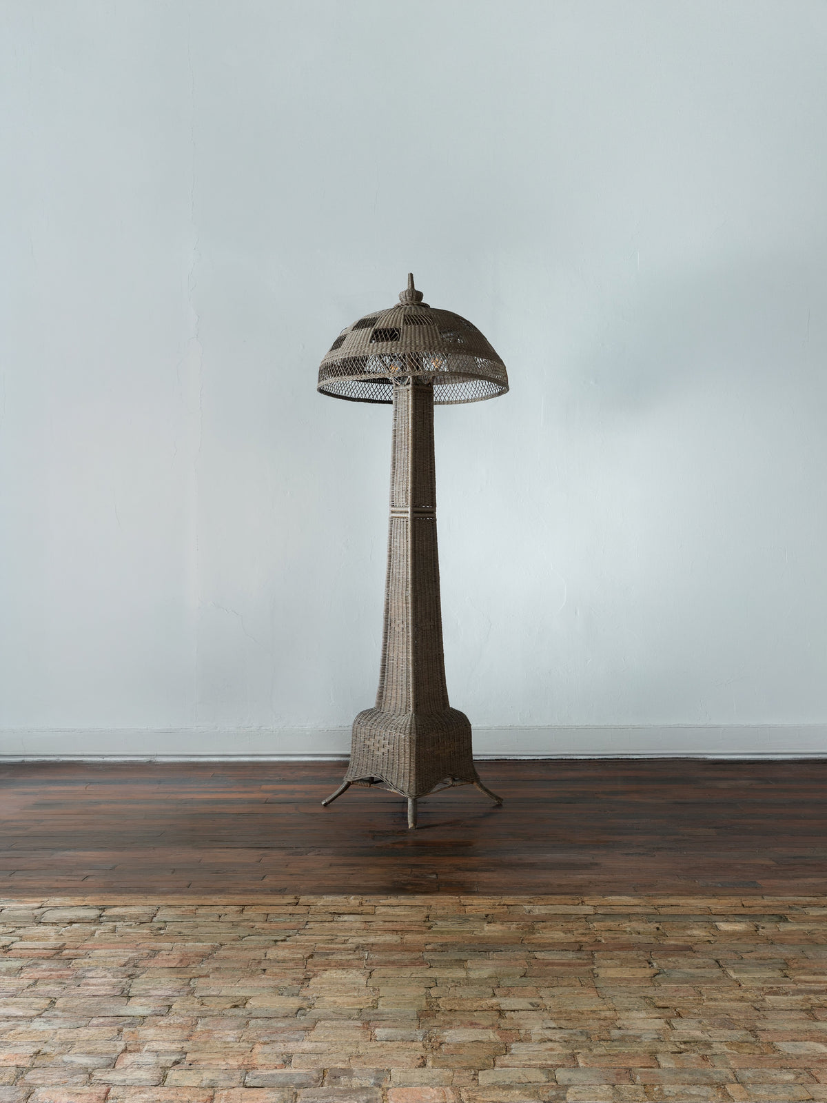Victorian Wicker Lamp, c. 1890